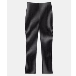 Zara Black White Striped Side Slit Pants.